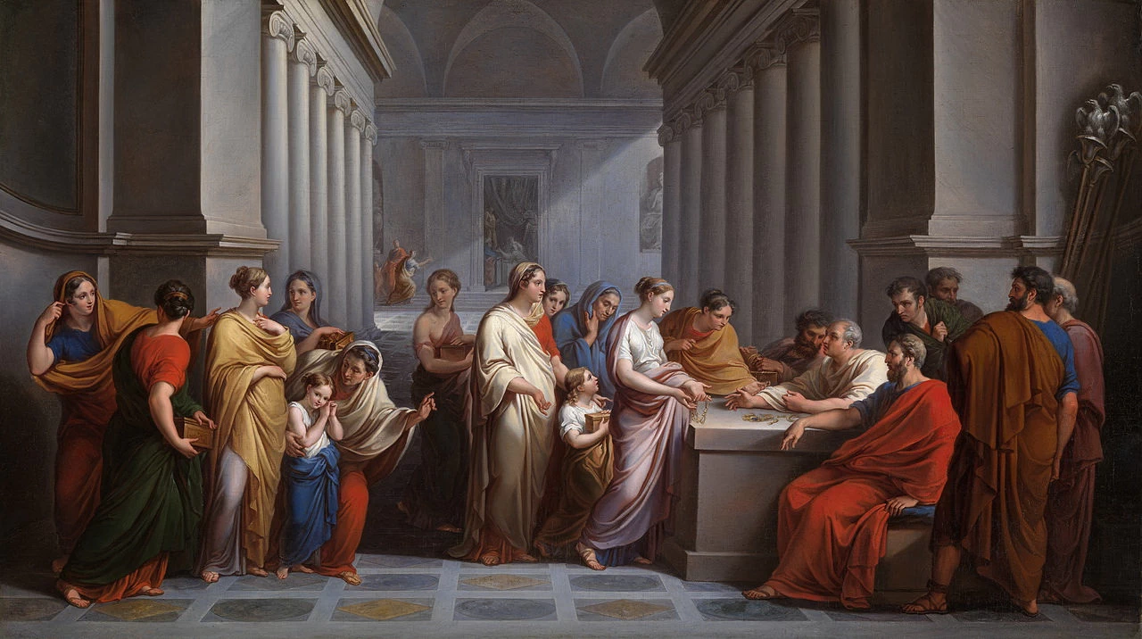 Donne romane che offrono i loro gioielli in difesa dello Stato - Kelvingrove Art Gallery and Museum, Glasgow